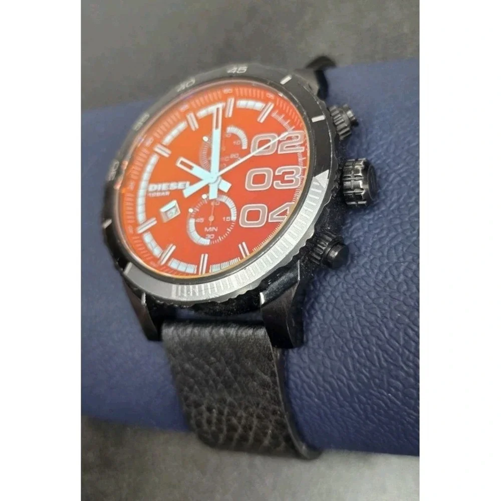Diesel Men's Double Down Analog Display Quartz‎ Black Watch DZ4311 Franchise 2.0
